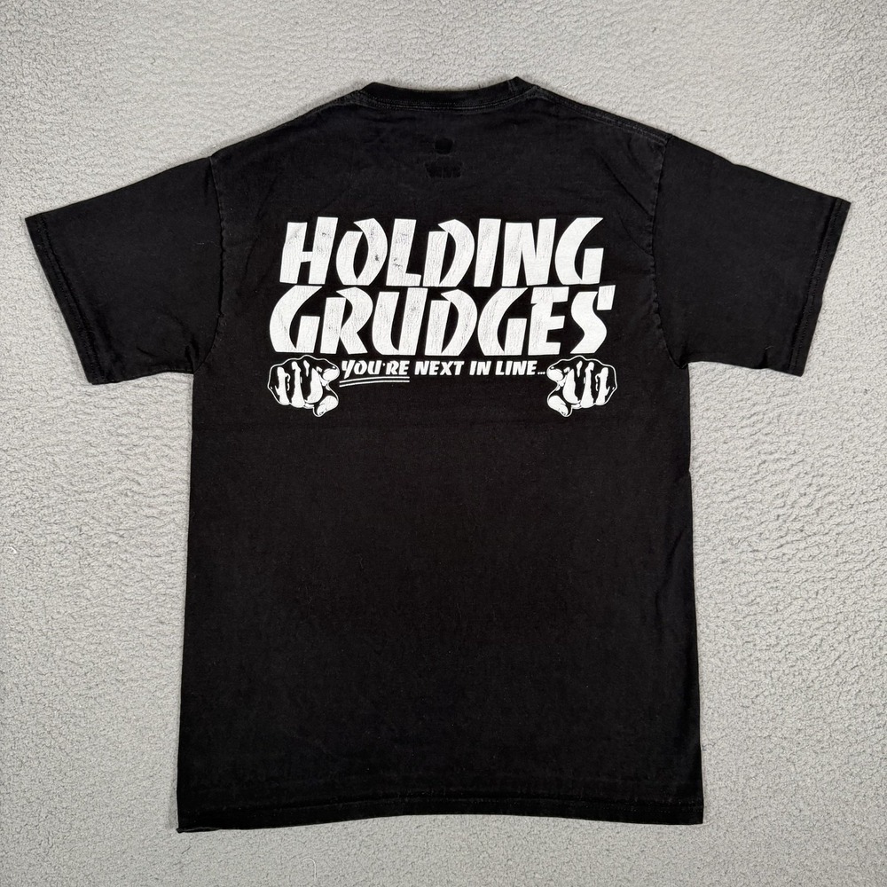 Holding Grudges Shirt Mens Medium Black Graphic Tee 100% Cotton Casual Preppy